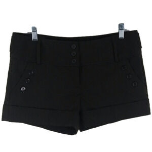 Tracy Evans Limited Brown Mid-Low Rise Button Zip Front Cuffed Hem Dressy Shorts